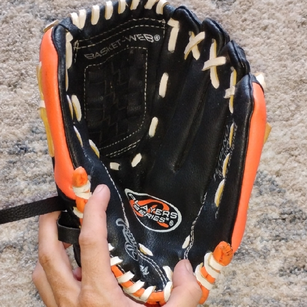 Rawlings Black and Orange Baseball Glove